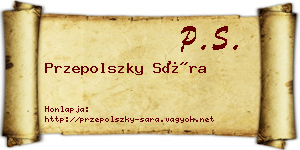 Przepolszky Sára névjegykártya